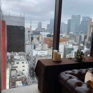 東京タワーを一望出来る待合スペース