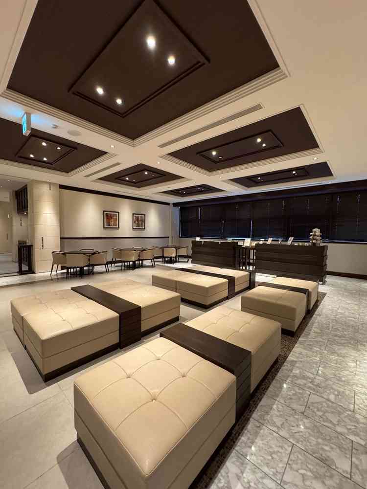 受付がとても広くてゲストもゆったりとくつろげる空間でした。