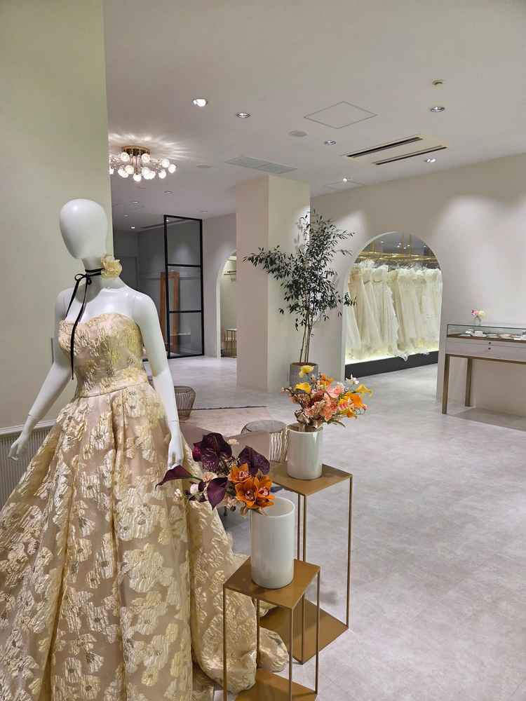 初めてドレスショップの見学をしました。こんなに色んな種類があるのかと驚きました。