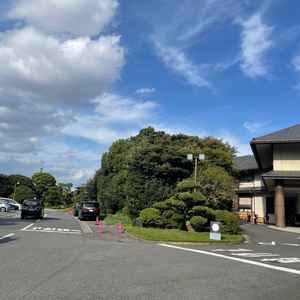 駐車場も完備しており、緑もたくさん見える。