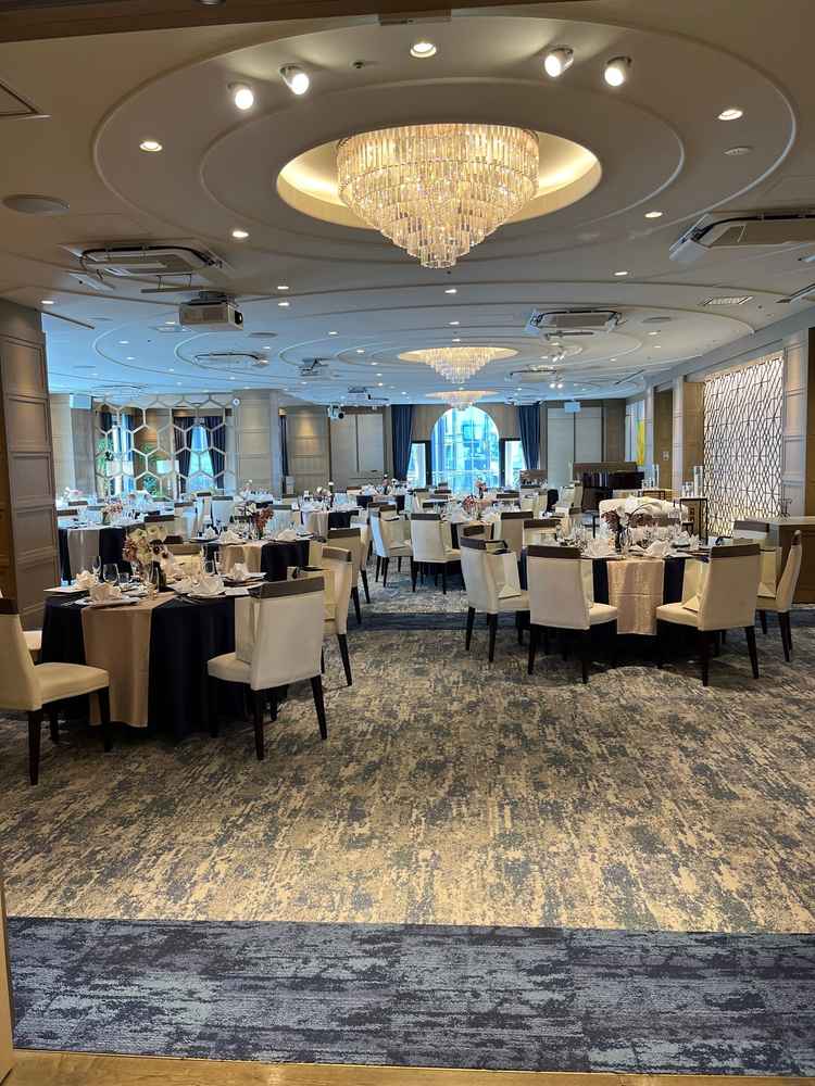 5Fの披露宴会場。絨毯の感じが高級感があってよかったです。