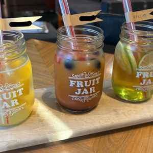 実際に使用されるウェルカムスペース用のドリンクです。当日は飲むことができないため試飲ができ、よかった