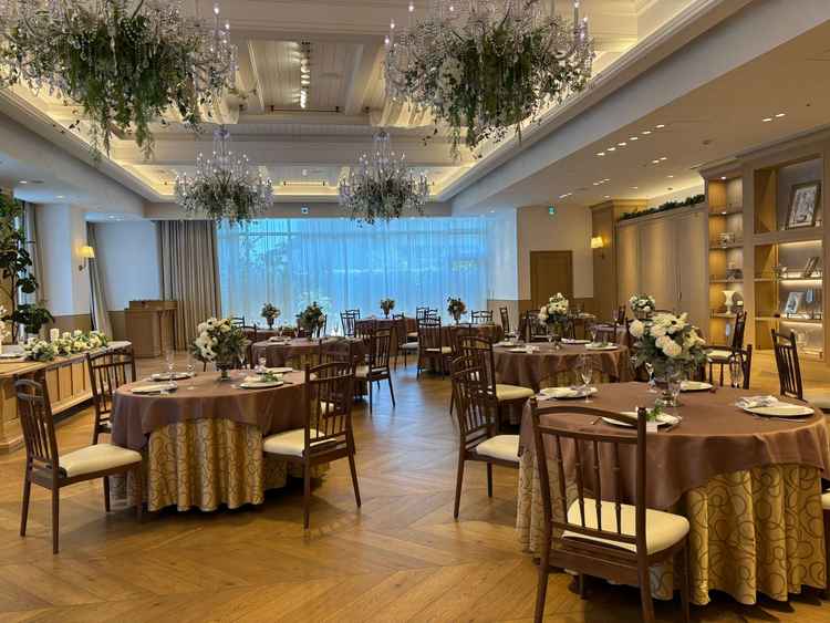 11月にリニューアル予定の披露宴会場。ロビーとも行き来可能で欧米スタイルの結婚式を行うことが可能。