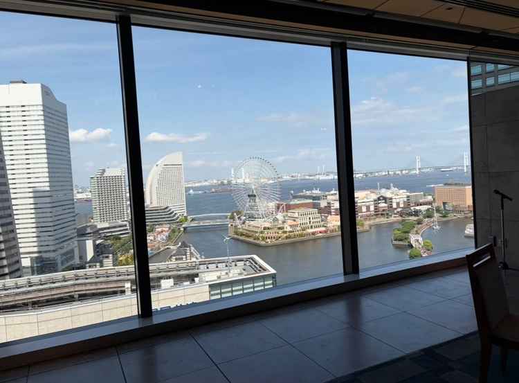 会場からの景色。お天気がいいと本当に良い景色