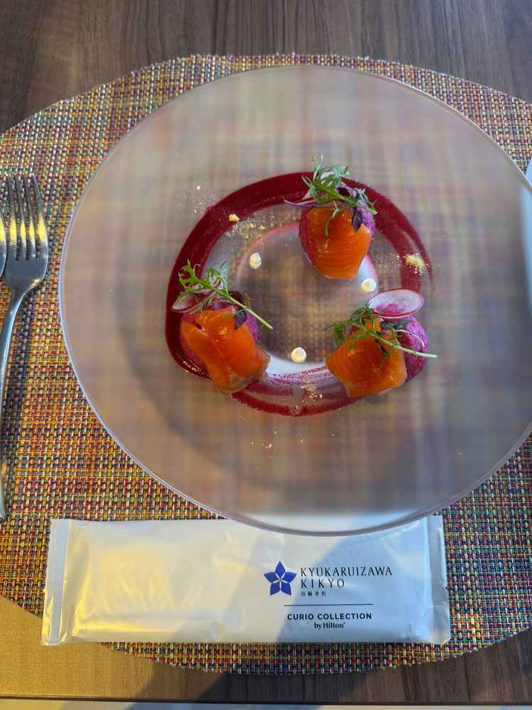 試食前菜、信州サーモン