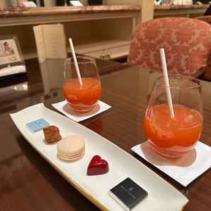 ウェルカムドリンク、お菓子