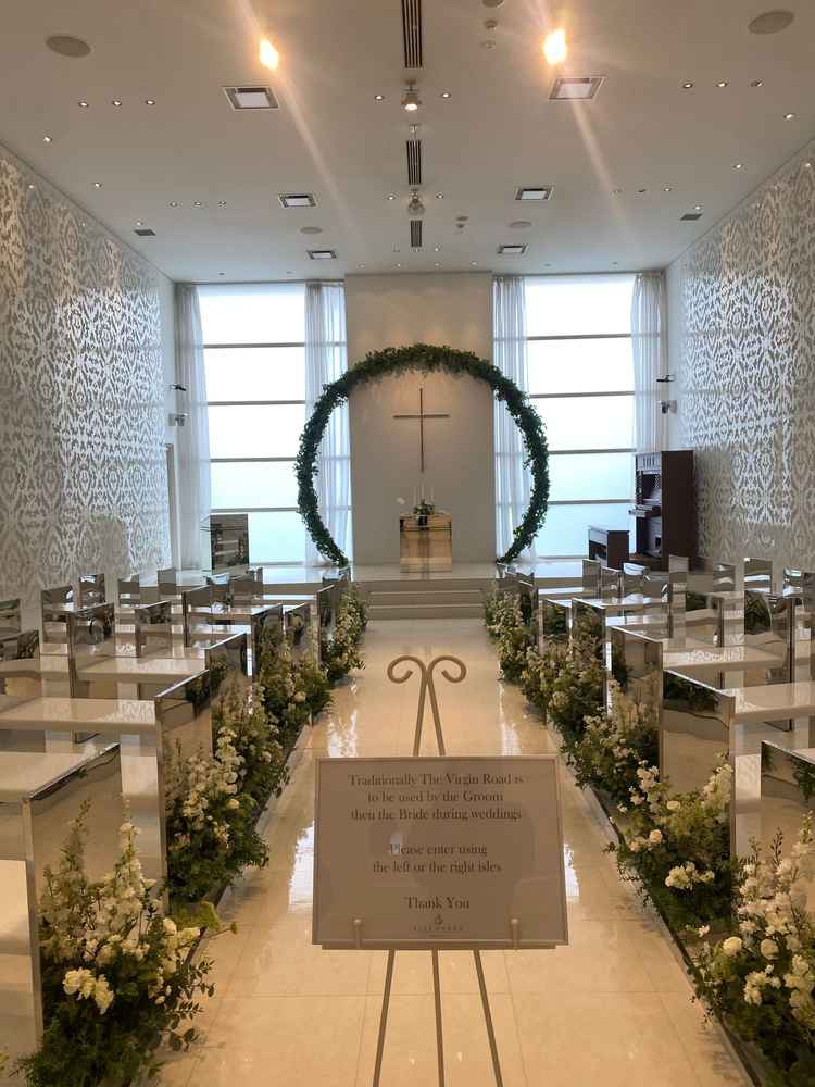 チャペルは自由にお花や草の装飾ができ、自分の好みの雰囲気にできます。