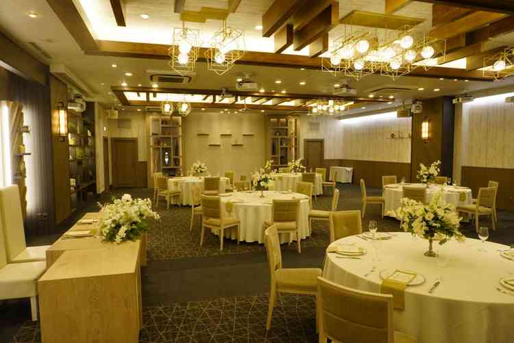 最も広い披露宴会場。会場にテーマ感があり、そのままでもおしゃれなお部屋だった。