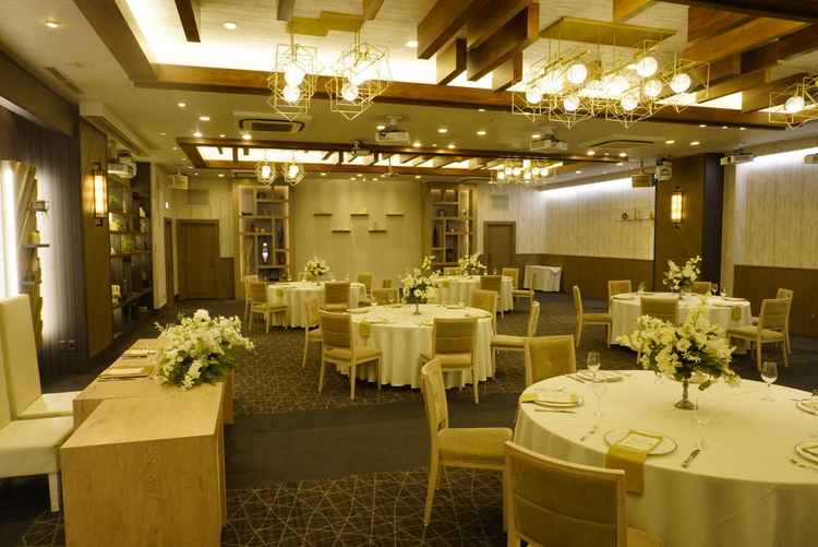 最も広い披露宴会場。会場にテーマ感があり、そのままでもおしゃれなお部屋だった。