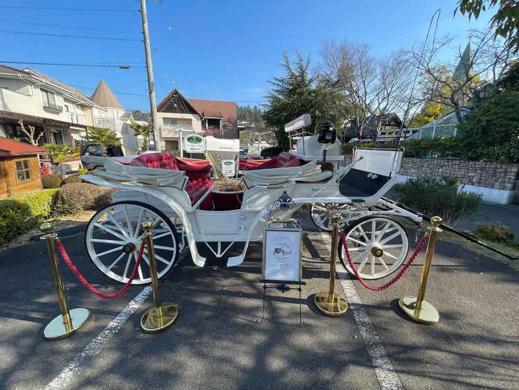 お馬さんが引いてくれる馬車。