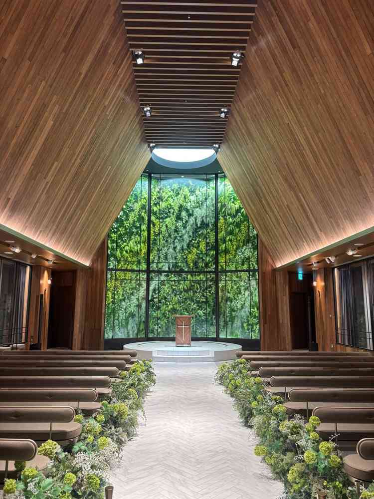 写真映えする結婚式場でした。