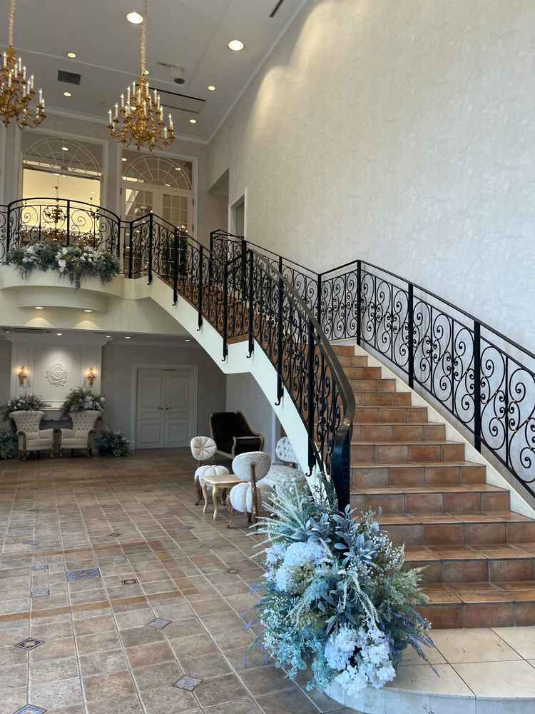 階段のある披露宴会場。リニューアルしたそうです。