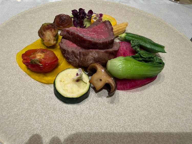 こちらはソルト仕立てのお肉。野菜も含めてとても美味しかったです