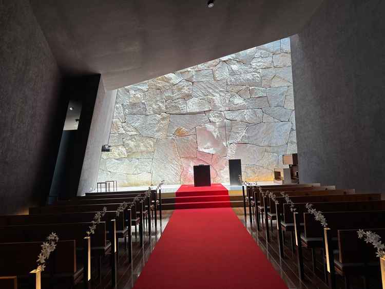 挙式会場。とても綺麗でした。