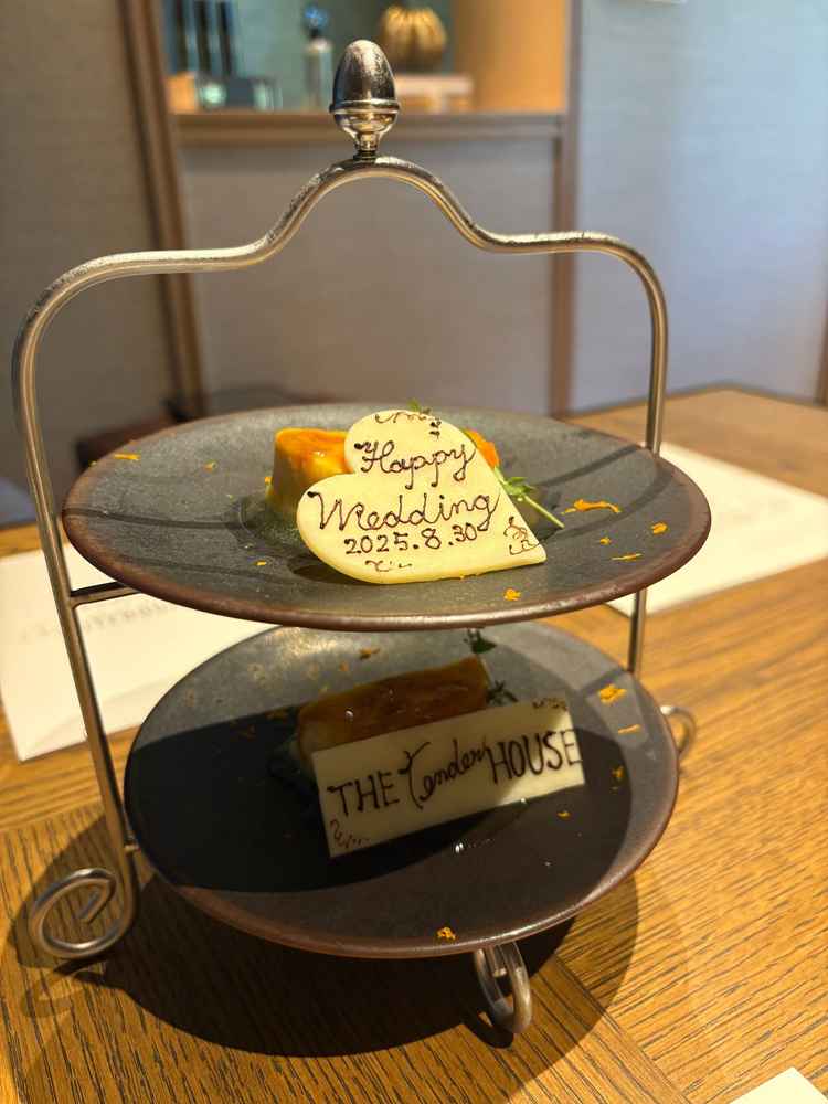 試食デザートで、このような可愛らしい演出がありました