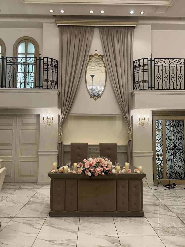 披露宴会場。階段もついている