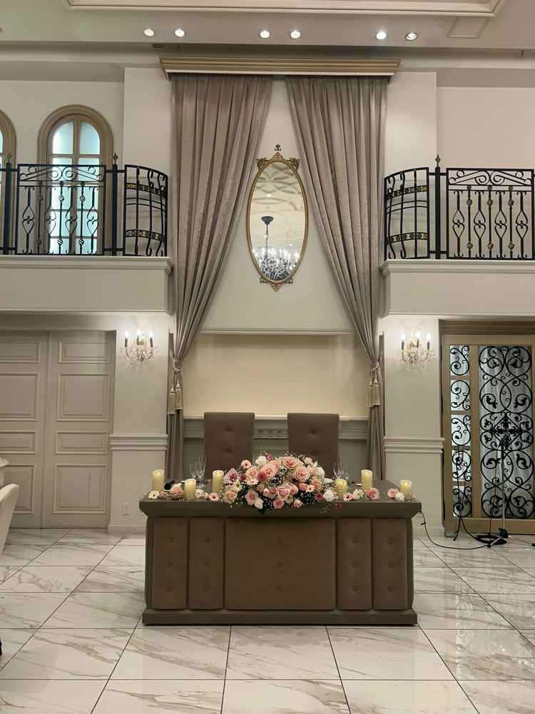 披露宴会場。階段もついている