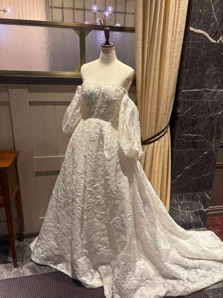 打ち合わせスペースに展示してあったドレスが可愛かったです