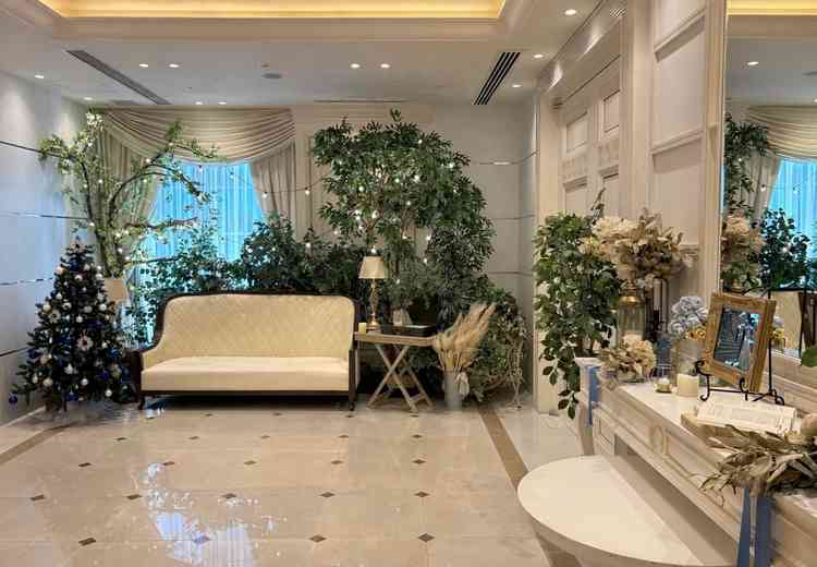 披露宴会場の手前のスペース