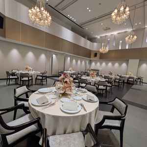 披露宴会場。4つの会場から好みのタイプを選択できました。