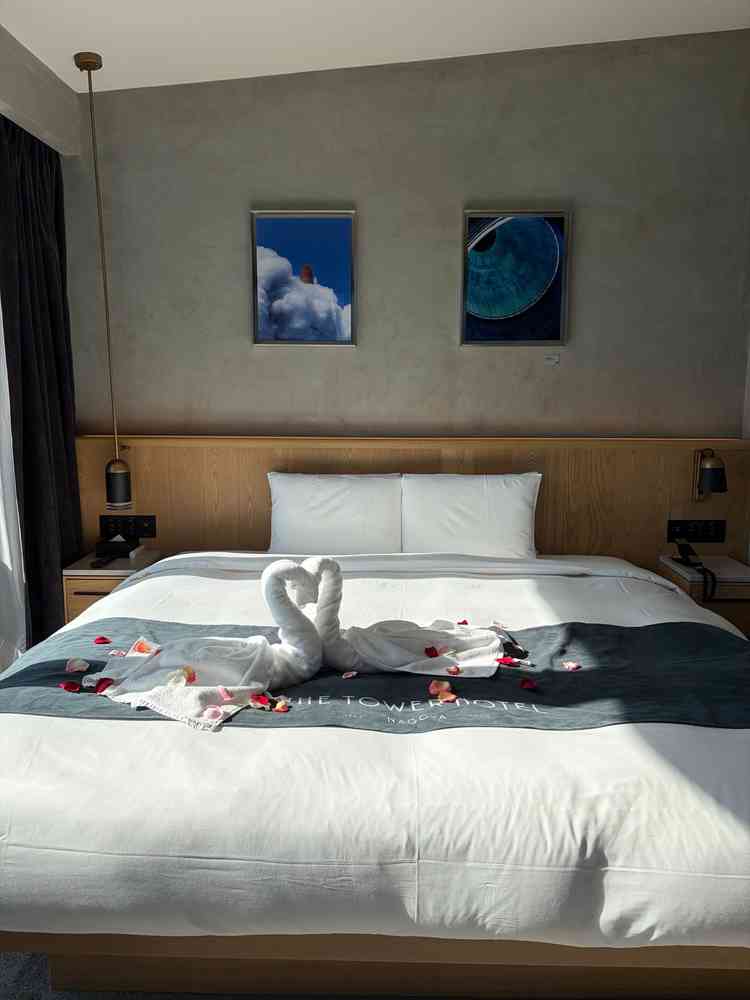 当日泊まることのできるホテルの客室です。