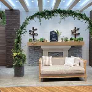 披露宴会場内にも、フォトスポットがあった。