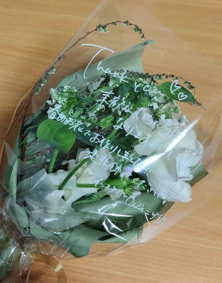 いただいた花束