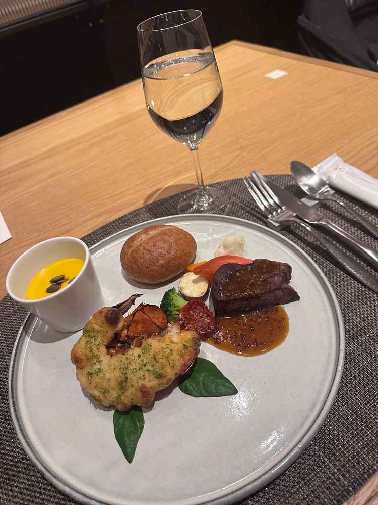 試食会での料理。かぼちゃのスープが美味しかったです。