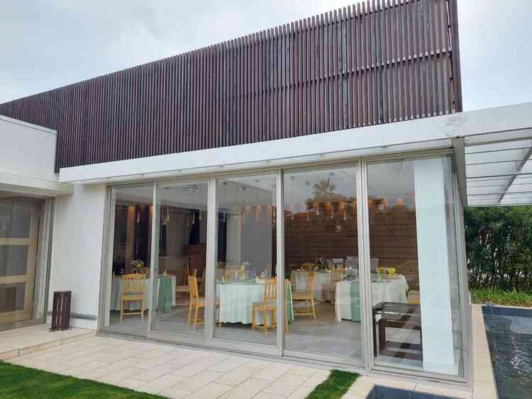 披露宴会場の外観です。一棟貸なので自由に使えます。