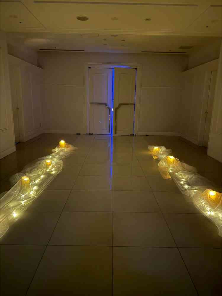 7階のフロアには父と歩くバージンロードの前に、母と歩くマザーズロードがありました。素敵。