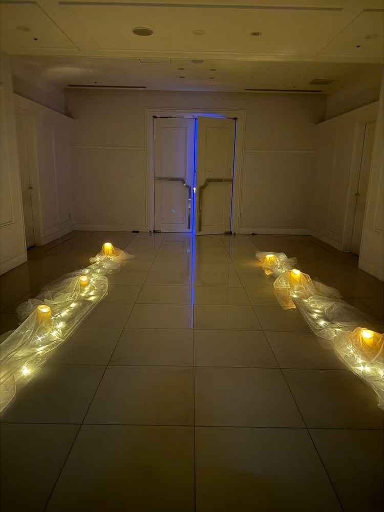 7階のフロアには父と歩くバージンロードの前に、母と歩くマザーズロードがありました。素敵。