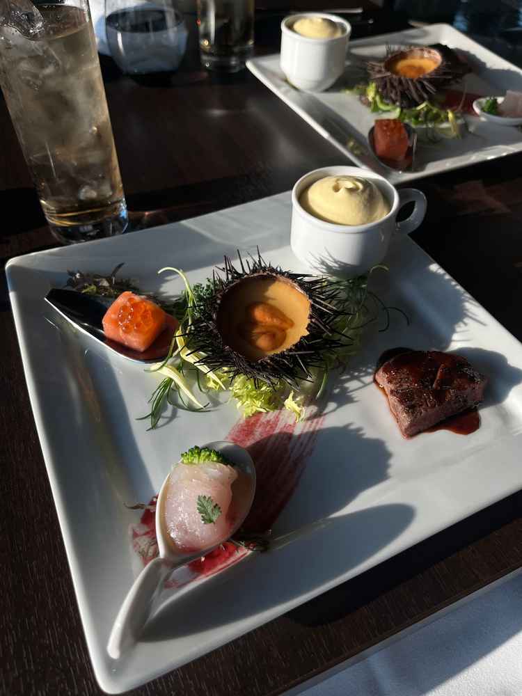 提供していただいた試食。今まで行った式場の中で、1番美味しかった。