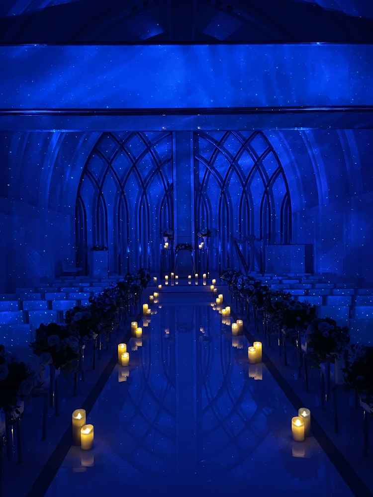 7階の挙式会場の、星空Ver。声が漏れるほど感動しました。