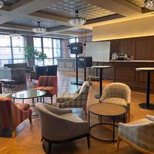 ゲストルームです。ウェルカムドリンク提供場所もありました。