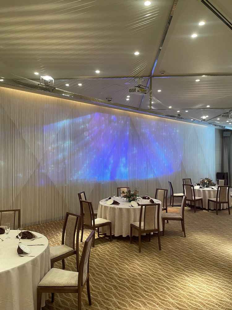 披露宴会場①サプライズ感のある登場仕方まで実演いただけてすごく楽しめました！