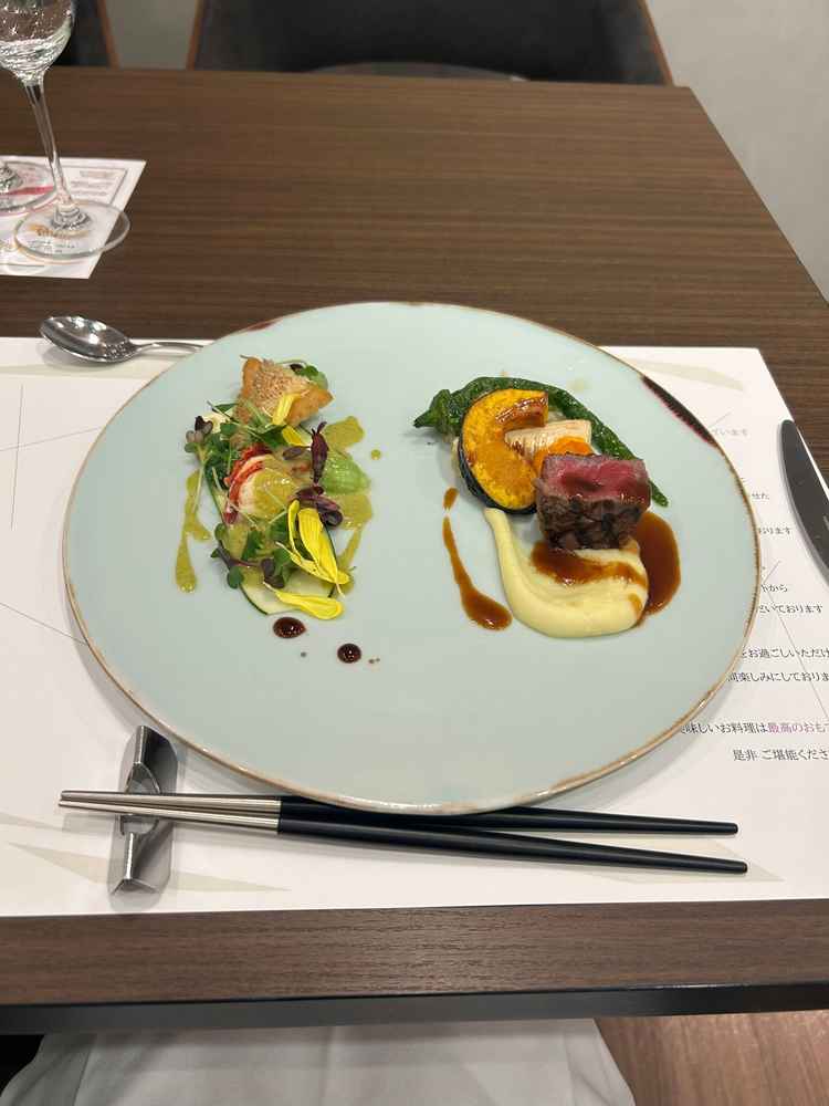 試食のお料理。魚料理が美味しかったです。
