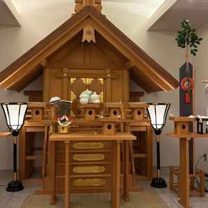 神殿の写真。新郎新婦から見た景色。