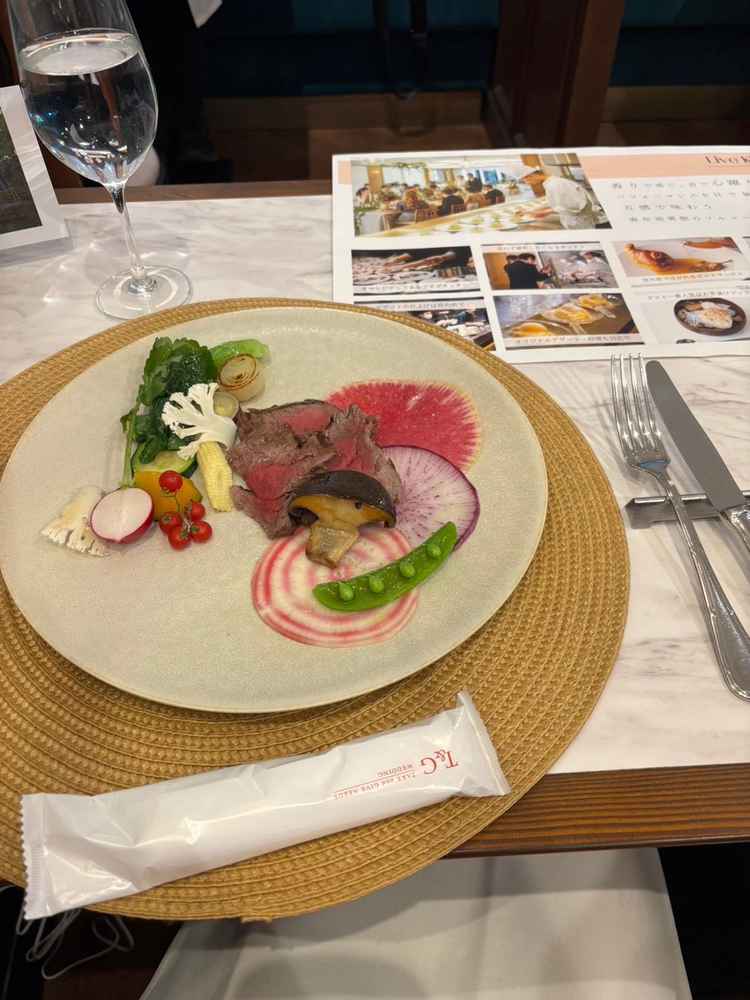 試食。お肉が美味しく絶妙な火加減と食感でした。