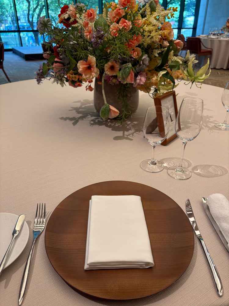 テーブルが可愛く装飾されていた。