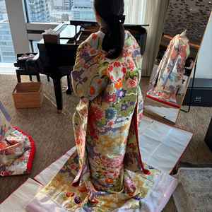 パーソナルカラー診断もし、和装の試着写真