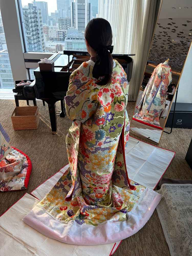 パーソナルカラー診断もし、和装の試着写真