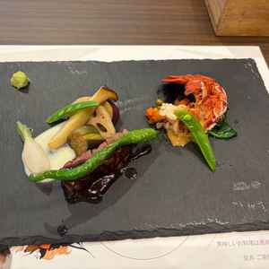 メインの試食。牛肉と、シュリンプで、美味しかった。