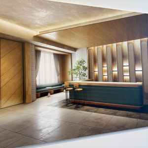 リューアル後の受付です。こちらのエリアで0.5次会も可能みたいですので、貸切のメリットです。