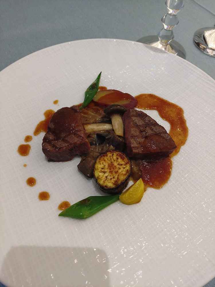 肉料理は、やや値段の張るコースで使用されているものとのことでした。