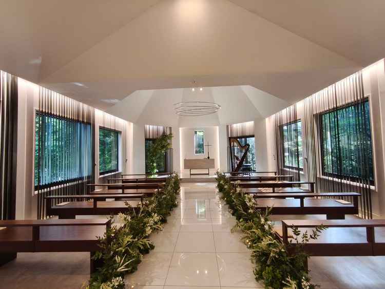 挙式会場となります。イメージ通りでしたが、少し狭かったです。