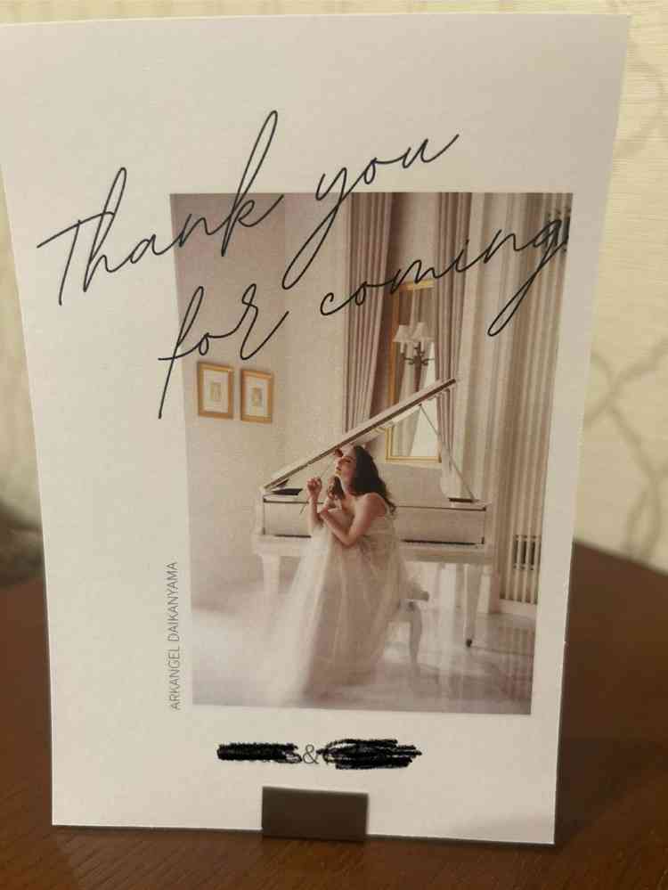 私たちの名前入りのカードを作って頂き、おもてなしの心を感じました。