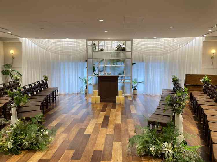 ゲストとの距離が近い挙式場。