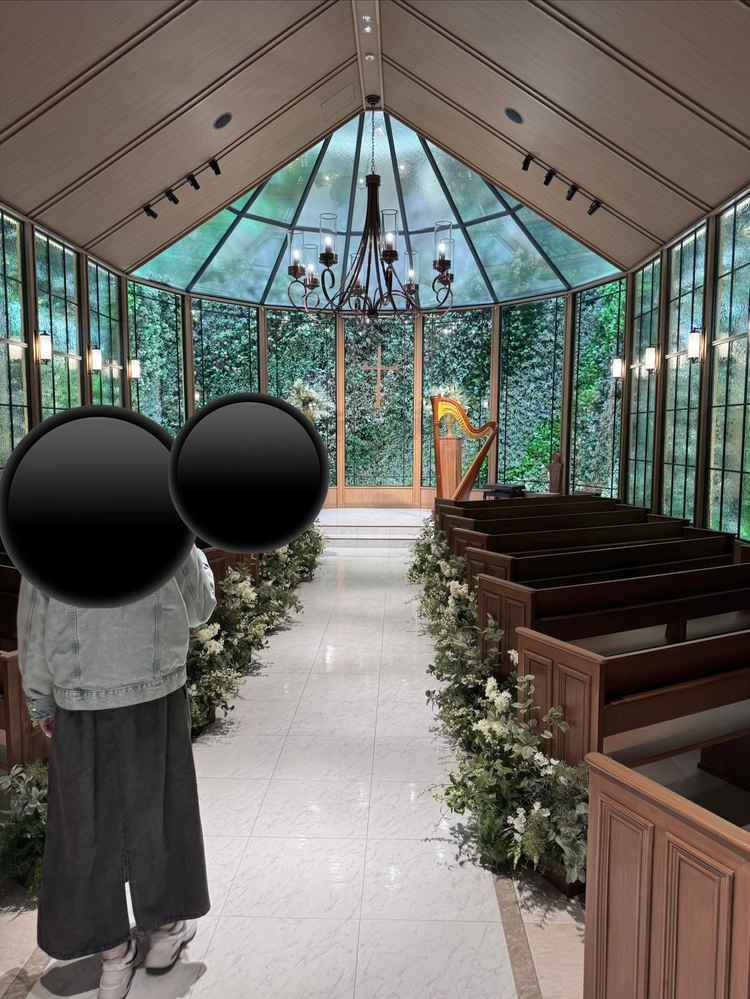 緑あふれるチャペルが落ち着いていいなと感じた。