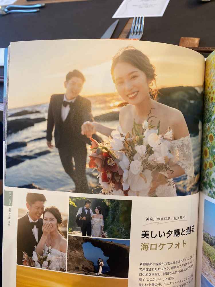 前撮りのカタログも見せていただきました。