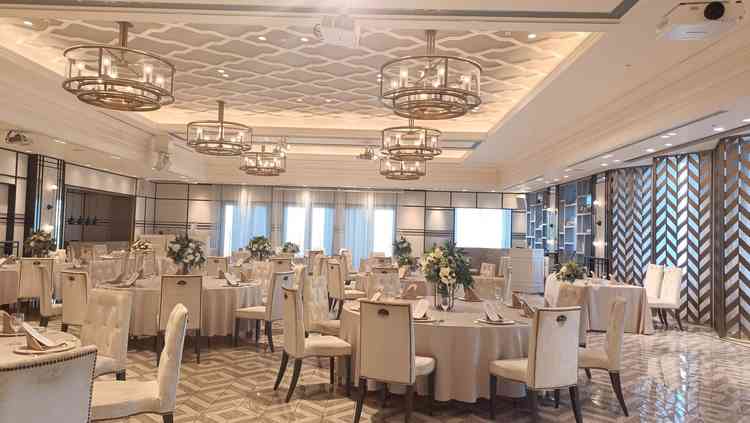 披露宴会場①。シャネルとコラボした部屋。